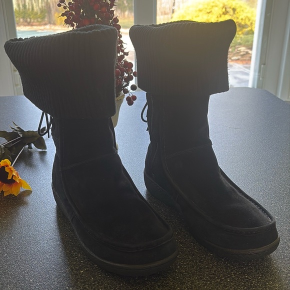 The North Face 200 Gram Insulation Primaloft Black Suede Boots Women’s Size 10 ! - Picture 2 of 13